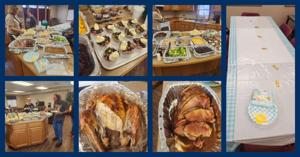 Big Easter Feast at Josiah Place by AmanaCare Caregiver