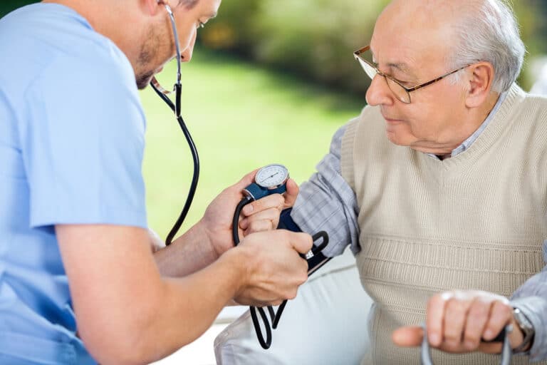 Home care can help seniors improve their blood pressure through nutritional support and activities.