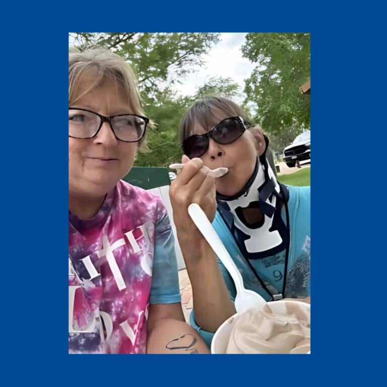 Caregiver Bobbie and client Jackie