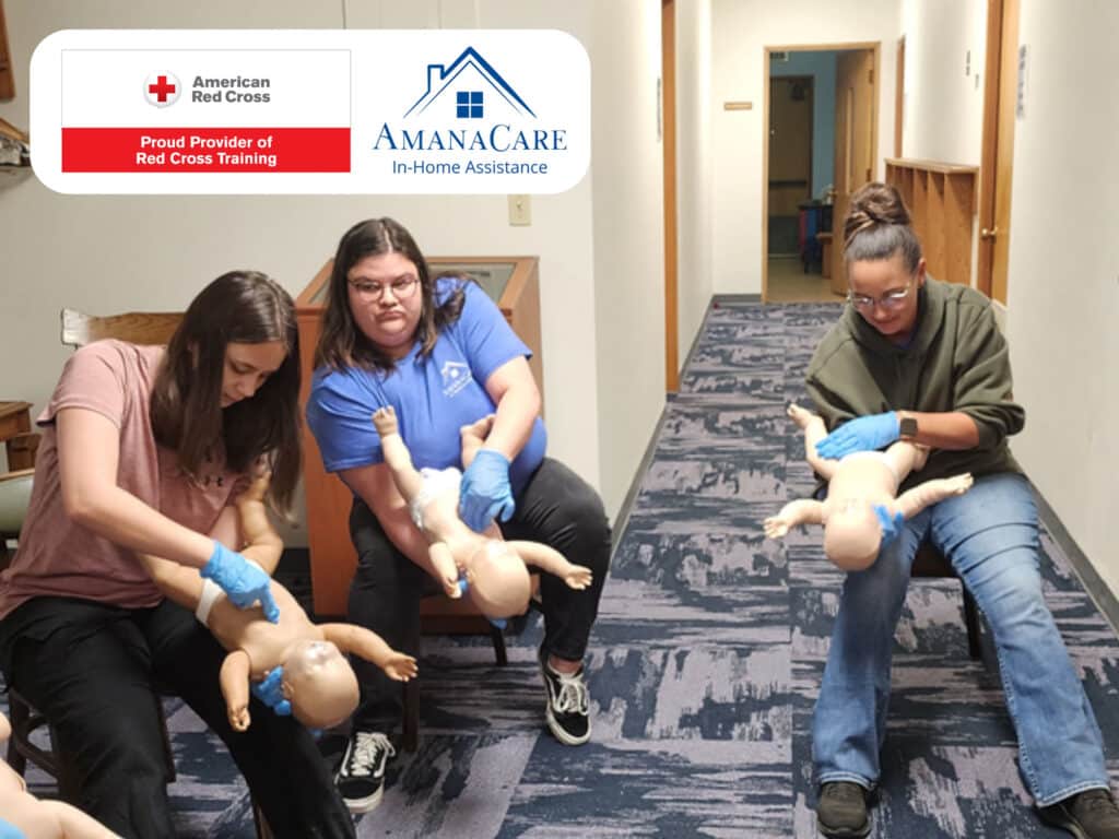 Red Cross training prepares AmanaCare caregivers to save lives.