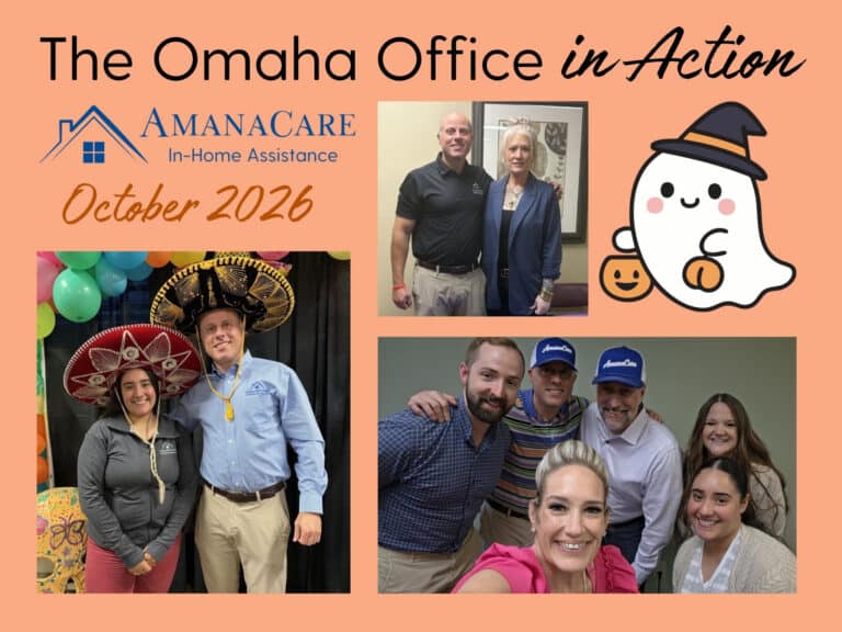 AmanaCare Omaha community highlights, including senior wellness, World Bash and the Dunham House dedication